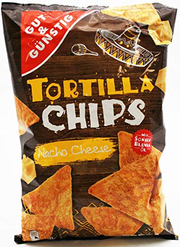 Gut & Günstig Tortilla Chips Nacho Cheese, 10er Pack (10 x 300g) von Gut & Günstig