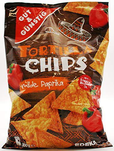 Gut & Günstig Tortilla Chips milde Paprika, 10er Pack (10 x 300g) von Gut & Günstig