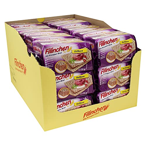 30er Pack Filinchen Das Knusper-Brot Vollkorn 30 x 75 g laktosefrei zuckerarm natriumarm von Gutena Nahrungsmittel GmbH