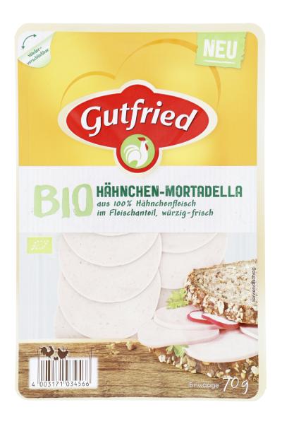 Gutfried Bio Hähnchen Mortadella von Gutfried