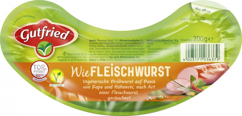 Gutfried vegetarische Fleischwurst von Gutfried