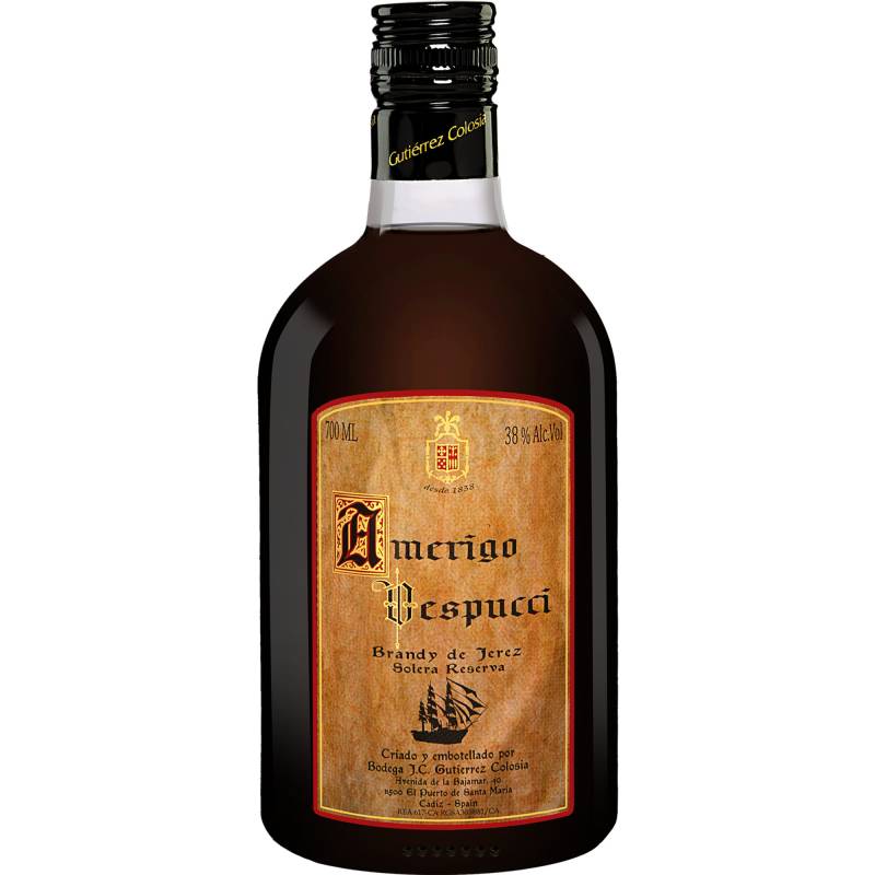 Brandy Gutiérrez-Colosía Solera Reserva »Amerigo Vespucci«  0.7L 38% Vol. Brandy aus Spanien von Gutiérrez Colosía