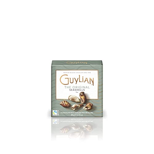 Guylian Meeresfrüchte Nuss-Nougat Pralinen 65 g-Packung – Original Premium Belgische Pralinen mit Nuss-Nougat Füllung und zarter Marmorierung (1 x 65g) von GuyLian