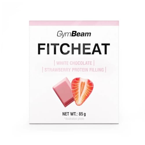 Fitcheat Protein-Schokolade - Mit hochwertiger Schokolade, Proteinsnack, hoher Proteingehalt, glutenfrei & GVO-frei, unterstützt Muskelwachstum & Knochengesundheit (80 g, weiße Schokolade Kokos) von GymBeam