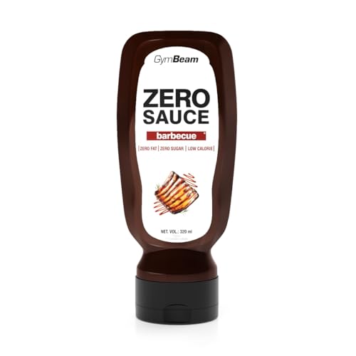 GymBeam BBQ Soße Zero – Kalorienfreie Barbecue Sauce, zuckerfrei, fettfrei, glutenfrei, laktosefrei, verbessert den Geschmack deiner Lieblingsspeisen (320 ml (1er pack)) von GymBeam