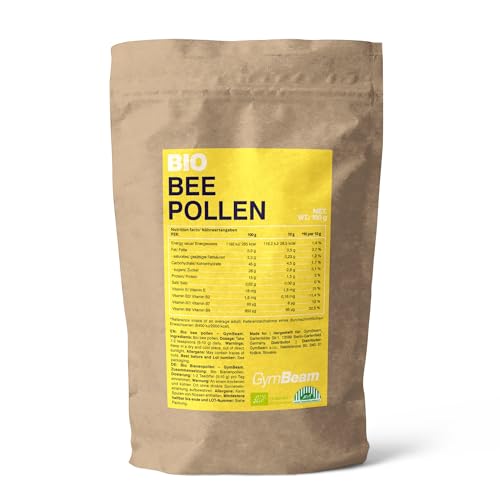 GymBeam BIO Bienenpollen Körner - Hochwertige Bienenpollen mit hohem Proteingehalt, Bio Blütenpollen für Muskelwachstum, Knochengesundheit & Immunsystem, ideal für Porridge & Smoothies, 100 g von GymBeam