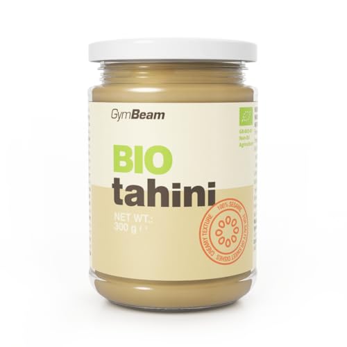 GymBeam BIO Tahini Sesampaste - Hochwertige Sesampaste aus geschälten Sesamsamen, reich an gesunden Fetten & Ballaststoffen, gering an Kohlenhydraten, ohne Zusatzstoffe, 500g von GymBeam