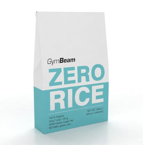 GymBeam BIO Zero Rice - Kalorienarmer Konjak Reis aus Bio Konjakmehl, glutenfreie Konjak Nudeln & Shirataki Nudeln, vegan & zuckerfrei, perfekte Zutat für gesunde Lieblingsgerichte, 385 g von GymBeam