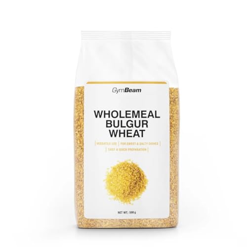 GymBeam Bulgur Vollkorn - Nussiger Geschmack, Vollkorn Bulgur Weizen, reich an Ballaststoffen, Alternative zu Reis & Nudeln, einfache Zubereitung, unterstützt Darmflora (500 g) von GymBeam