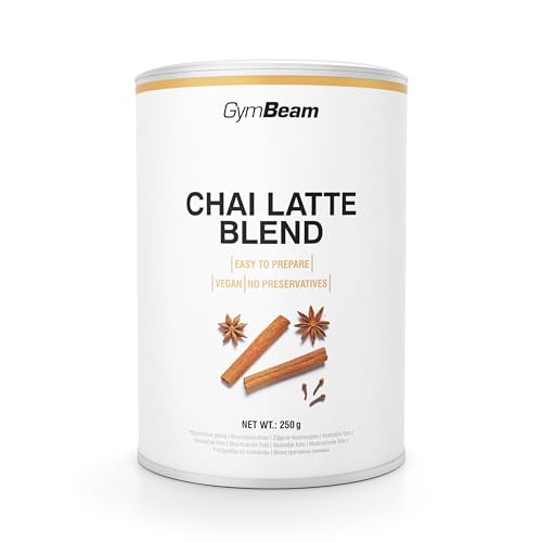 GymBeam Chai Latte Blend - Aromatisches Chai Latte Pulver mit Gewürzen & schwarzem Tee, würziger Geschmack, Chai Pulver für Milch oder pflanzliche Alternativen, geeignet für Frappé & Milchshake, 250 g von GymBeam