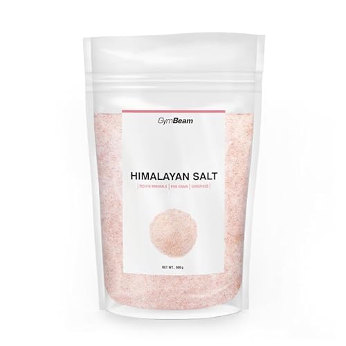 GymBeam Feines Himalaya-Salz - Pinkes Himalaya-Salz, Natriumquelle ohne Zusatzstoffe, verleiht salzigen und süßen Speisen Geschmack, auch zum Baden, rosa Farbe dank des Eisengehalts, 500 g von GymBeam