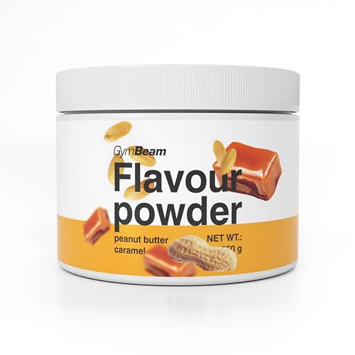 GymBeam Flavour-Pulver - leckere Geschmackspulver, hoher Ballaststoffanteil aus Zichorien, nur 10 Kalorien pro Portion, ideal zur Aromatisierung (250 g, Peanut Butter-Caramel) von GymBeam