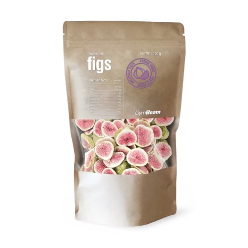 GymBeam Gefriergetrocknete Feigen 100g - Feigen Getrocknet, knackige getrocknete Feigen ohne Zuckerzusatz, perfekt für Porridge, Desserts & Snacks, 100% natürliche Zutaten von GymBeam