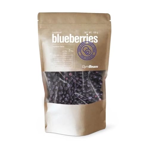 GymBeam Gefriergetrocknete Heidelbeeren - Gefriergetrocknete Früchte, gefriergetrocknete Blaubeeren, ohne Zusatzstoffe, perfekt für Porridge, Joghurt, Smoothies, Desserts & süße Rezepte von GymBeam