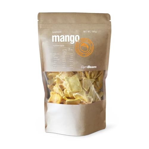 GymBeam Gefriergetrocknete Mango - Getrocknete Mango ohne Zuckerzusatz, gefriergetrocknete Mango, nährstoffreich & authentisch, knusprig,ideal für Snacks, Smoothies, Desserts, lange Haltbarkeit, 100 g von GymBeam