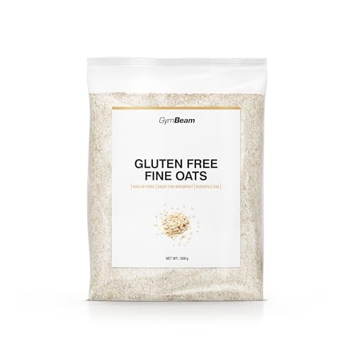 GymBeam Glutenfreie Haferflocken - Glutenfreier Hafer, fein gemahlen, hochwertig, reich an komplexen Kohlenhydraten & Ballaststoffen, Eiweißquelle, für Porridge, Desserts, Soßen & Suppen, vegan, 500 g von GymBeam