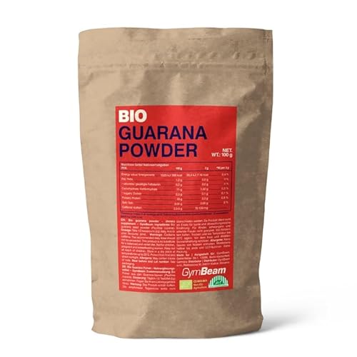 GymBeam Guarana-Pulver - Aus Bio-Paullinia Cupana Samen, enthält natürliches Koffein & Antioxidantien zur Leistungssteigerung, hochwertiges Bio-Guaranapulver aus dem Amazonasgebiet, 100 g von GymBeam