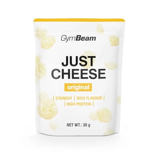 GymBeam Just Cheese - Gesunde Snacks, knusprige, goldfarbene Käsebällchen, reich an Proteinen, längere Haltbarkeit, ohne GVO und Gluten, Cheese-Snack, Käsebällchen, 30 g von GymBeam