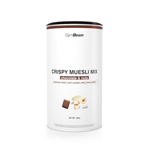 GymBeam Knusper Müsli Mix - Hochwertige Mischung aus Haferflocken, Obst & Nüssen, idealer Snack oder Frühstück mit Milch & Joghurt, nährstoffreiche Zutaten (420 g, fruit & seeds) von GymBeam