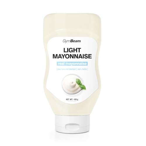 GymBeam Light Mayonnaise - Kalorienarm & Fett- und Zuckerreduziert, Gluten- und Laktosefrei, frischer, leicht säuerlicher Geschmack, ideal für Salate, Dips, Aufstriche (430 ml (9er pack)) von GymBeam