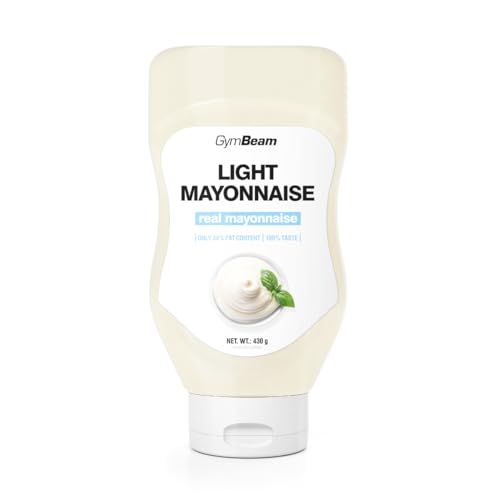 GymBeam Light Mayonnaise - Kalorienarm & Fett- und Zuckerreduziert, Gluten- und Laktosefrei, frischer, leicht säuerlicher Geschmack, ideal für Salate, Dips, Aufstriche (430 ml (1er pack)) von GymBeam