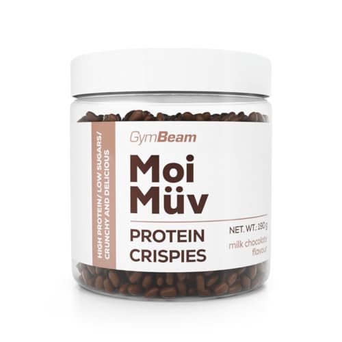 GymBeam MoiMüv Protein-Crispies - Köstliche Crispies voller Proteine für Porridge, Joghurt & Desserts, zuckerarme Schoko-Protein-Crispies für süßen Genuss, ideal für Liebhaber süßer Snacks, 190 g von GymBeam