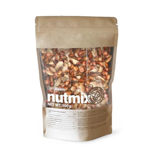 GymBeam Naturbelassener Nussmix - Nussmischung, enthält Mandeln, Haselnüsse, Paranüsse, Cashewnüsse und Erdnüsse, ohne Salz und Zuckerzusatz, Quelle für Protein und gesunde Fette, vegan von GymBeam