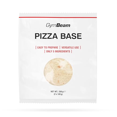 GymBeam Pizzateig - Pizza Boden für selbstgemachte Pizza, Zeitersparnis & Vielseitigkeit, 5 Zutaten, 7 Min Zubereitung, saftig mit Olivenöl, authentische Pizza Base, Ø 26cm, vegan, 280 g von GymBeam