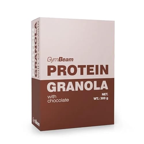 GymBeam Protein-Granola mit Schokolade, Haferflocken & Sojaproteinkonzentrat - Vegan, Müsli, hoher Proteingehalt, perfekt fürs Frühstück oder als Snack, vegan, 300 g von GymBeam