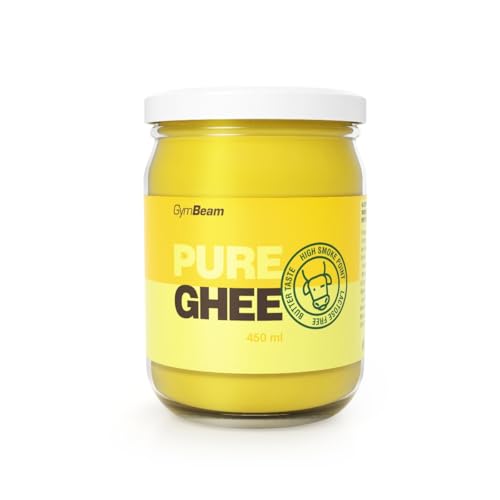 GymBeam Reines Ghee (450ml) - Geklärte Butter ohne Laktose & Milcheiweiß, konzentriertes Butterfett als Ersatz für Butter oder Öl, lange Haltbarkeit, ausgeprägter Buttergeschmack von GymBeam