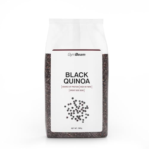 GymBeam Schwarzer Quinoa - Natürlich glutenfreies Pseudogetreide, ideal für Zöliakie, hochwertiges pflanzliches Eiweiß, antioxidative Flavonoide, vielseitig verwendbar in Rezepten, 500 g von GymBeam