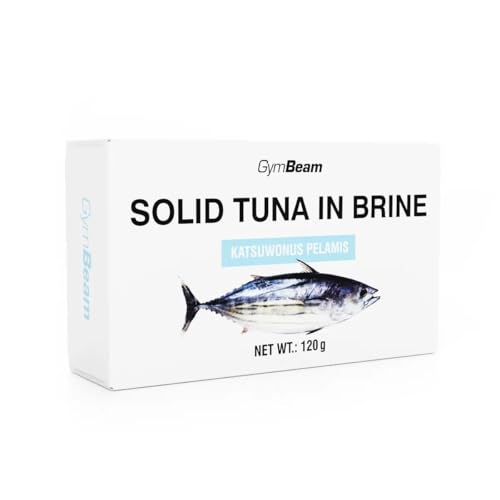 GymBeam Thunfisch in Salzlake - Ganze Thunfischstücke von Katsuwonus Pelamis aus Portugal, 24g Protein pro 100g, ideal für Aufstriche & Salate, praktische Verpackung von GymBeam