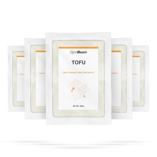 GymBeam Tofu (5x200g) - Veganes Protein, pflanzliche Fleisch- und Käse-Alternative, mit hohem Proteinanteil, zuckerfrei, nicht hitzebehandelt (200 g (15er pack), ohne Geschmack) von GymBeam