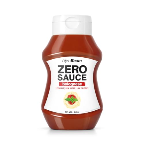 GymBeam ZERO SAUCE Bolognese - kalorienarme Bolognese Sauce, nur 16 kcal pro 100 ml, fettfrei, zuckerarm, köstlicher Geschmack, cremige Konsistenz, perfekt für Pasta, praktische Dosierung, 350 ml von GymBeam