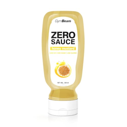 GymBeam ZERO SAUCE Honig Senf - Köstliche Soße ohne Zucker, perfekte Kombination aus markantem Senfgeschmack und sanften Honigtönen, ideal für Fleisch, vegane Alternativen und Gemüse, 320 ml von GymBeam