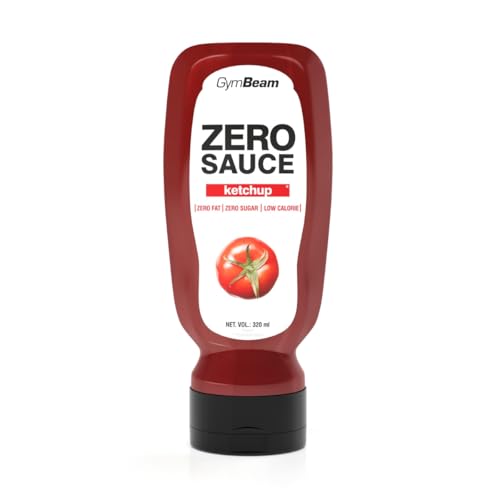 GymBeam ZERO SAUCE Ketchup - Ketchup ohne Zucker, nur 9 kcal pro 100 ml, fettfrei, cremig, vegan, Light-Sauce für Gemüse, Fleisch & Pasta, praktische Verpackung, kalorienarm, 320 ml von GymBeam