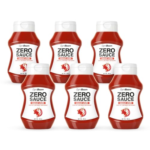 GymBeam ZERO SAUCE Sweet Chilli - Kalorienreduziert und zuckerarm, light Sauce für Fleisch, Gemüse, Salate und Gebäck, fettfrei, praktische Verpackung für einfache Dosierung, (350 ml (6er pack)) von GymBeam