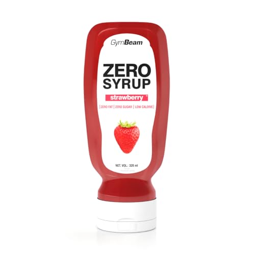 GymBeam ZERO SYRUP – Sauce ohne Zucker, Topping Sirup, Sirup ohne Fett, ideal als Geschmacksverstärker für Pfannkuchen, Waffeln und Desserts, kalorienarm und abnehmfreundlich (Strawberry) von GymBeam