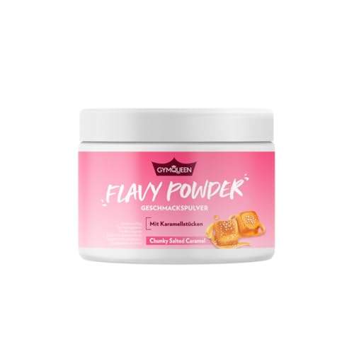 GymQueen Flavy Powder 250g, Geschmackspulver Chunky Salted Caramel, kalorienarm, Flavour Powder zum Süßen, Backen und Verfeinern von Lebensmitteln, reich an Ballaststoffen von GymQueen