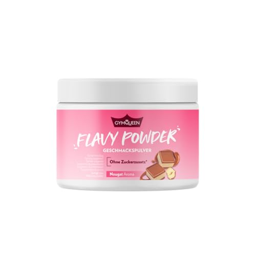 GymQueen Flavy Powder 250g, Geschmackspulver Nougat, kalorienarm, Flavour Powder zum Süßen, Backen und Verfeinern von Lebensmitteln, reich an Ballaststoffen von GymQueen