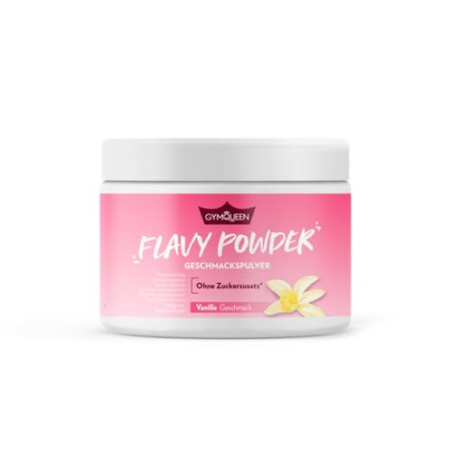 GymQueen Flavy Powder 250g, Geschmackspulver Vanille, kalorienarm, Flavour Powder zum Süßen, Backen und Verfeinern von Lebensmitteln, reich an Ballaststoffen von GymQueen