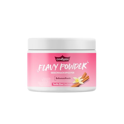 GymQueen Flavy Powder 250g, Geschmackspulver Vanille-Zimt, kalorienarm, Flavour Powder zum Süßen, Backen und Verfeinern von Lebensmitteln, reich an Ballaststoffen von GymQueen