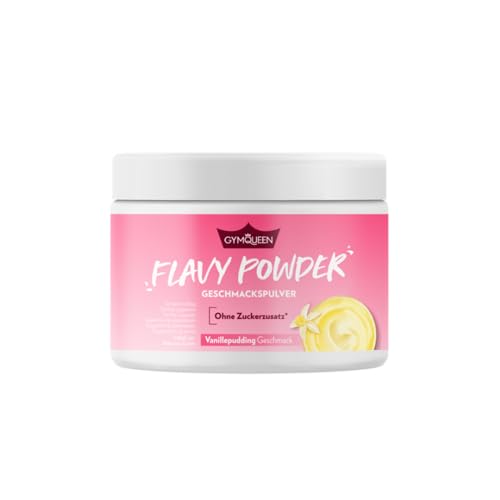 GymQueen Flavy Powder 250g, Geschmackspulver Vanillepudding, kalorienarm, Flavour Powder zum Süßen, Backen und Verfeinern von Lebensmitteln, reich an Ballaststoffen von GymQueen