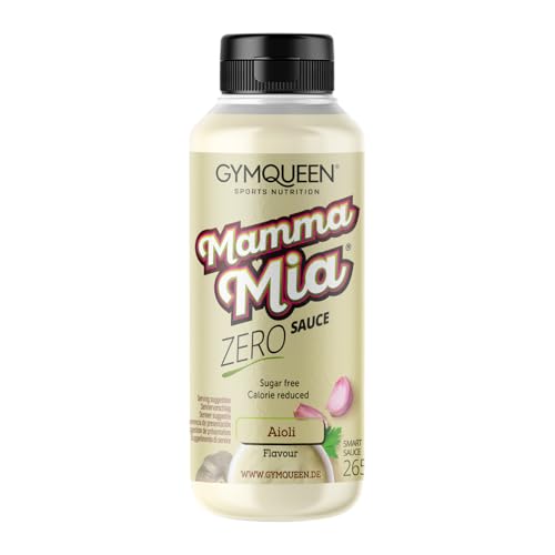 GymQueen Mamma Mia Zero Sauce, kalorienarm, ohne Fett & ohne Zucker, zum Verfeinern von Gerichten oder als Salat-Dressing, vegetarisch und laktosefrei, Aioli Soße von GymQueen