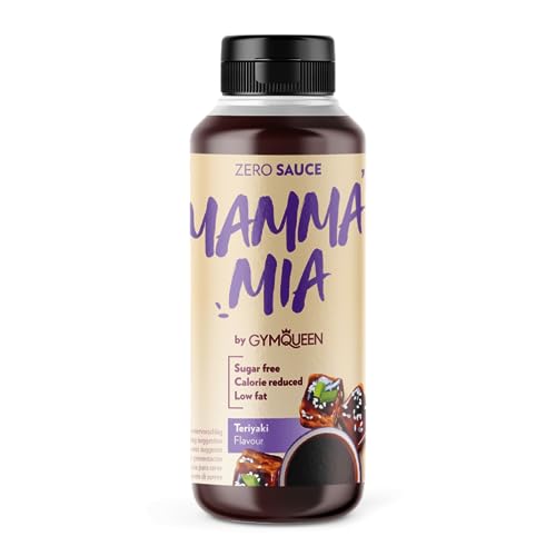 GymQueen Mamma Mia Zero Sauce 265ml, Teriyaki, kalorienreduziert und fettarm, perfektes Topping zum Verfeinern von Gerichten von GymQueen