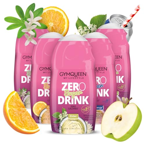 GymQueen Zero Sugar Drink 5er Box, zuckerfrei, Getränkesirup in praktischen 65ml Fläschchen, ideal für Training und Alltag von GymQueen