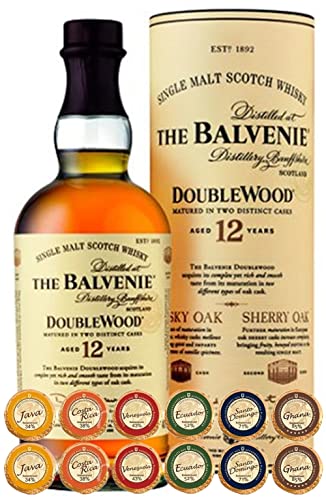Balvenie 12 Jahre Single Malt Whisky + 12 Edelschokoladen in 6 Sorten von H-BO