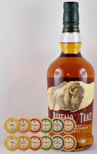 Buffalo Trace Bourbon Whiskey + 12 Edelschokoladen in 6 Sorten von H-BO