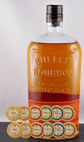 Bulleit Frontier Bourbon Whiskey + 12 Edelschokoladen in 6 Kakaovariationen von H-BO