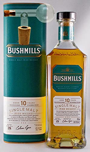 Bushmills 10 Jahre irischer Single Malt Whiskey + Glaskugelportionierer zum feinen Dosieren von H-BO